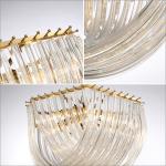 Bent Glass Tube 500*400mm / 600*400mm / 800*400mm Crystal Pendant Light