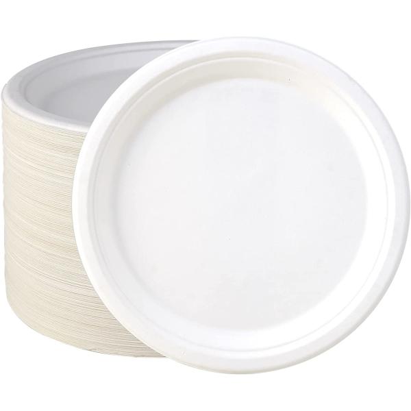 China Oil Proof Kraft Paper Plate Tray Disposable For Supermarket Food Packaging factory
