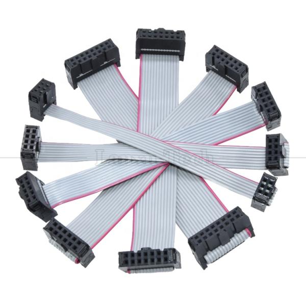 Customized 4 to 80 10 16 18 20 30 40 50 60 64 PIN 1.27mm Pitch FCC IDC 2.54mm Connector Flat Ribbon Cable