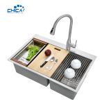 Handmade House Kitchen Sinks 18 Gauge Stainless Steel Sink Double Bowl Kitchen