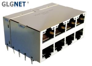 China 100W 10G RJ45 Connector PA9T Housing LAN Type 1A Current Per Pair 8 ports factory