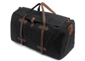 China CL-600 Black Classical Big Bag Waxed Canvas and Leather Duffle Bag factory
