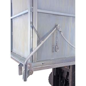 China 4000LBS Drop Bottom Bin Forklift Attachment Waste Self Tipping Bins factory