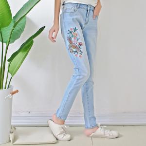 China China Factory super skinny fit Light blue new style jeans factory