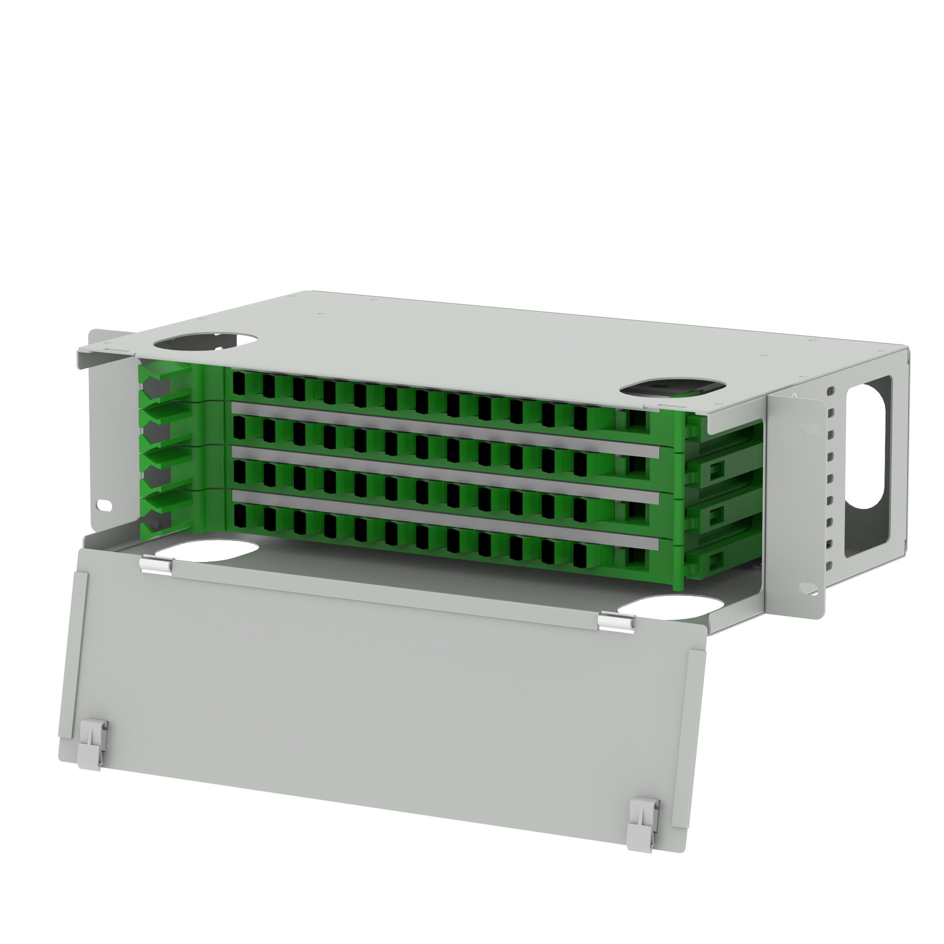 SC UPC Connector 48 Ports Fiber Distribution Patch Panel for Indoor ODF Network FTTH
