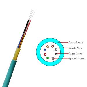China Tight Buffer 8 Core Single Mode Fiber Optic Cable For Communication GJFJV factory