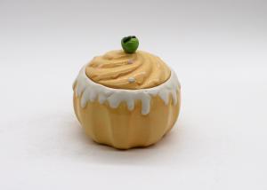 China Custom Color Ceramic Kitchen Canisters Ice Cream Bowl Jar / Cookie Jar Summer Design factory