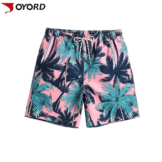 OEM Custom Beach Shorts Full Sublimation Printed Private Label Ultra Elastic