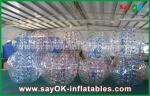 Soccer Inflatable Games Transparent Red / Blue Large Inflatable Sports Games