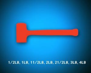 China orange dead blow hammer, dead blow rubber hammer factory