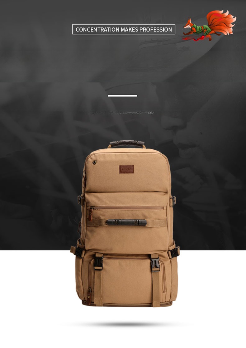 Characters Pattern Waterproof Multi-Function Outdoor Carrying Bag with Button Closure