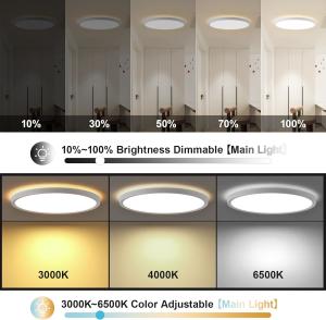 China Metal Hardwired 1800 Lumens Ceiling Light RGBIC 3000K - 6500K Color Temp 100 - 220V factory