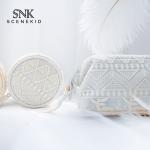 Custom Lady Natural Tassel Lace Portable Makeup Cosmetic Bag Small