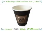 8OZ 300CC Takeaway Coffee Cups Full Black Flexo Printed , Insulated Coffee Cups