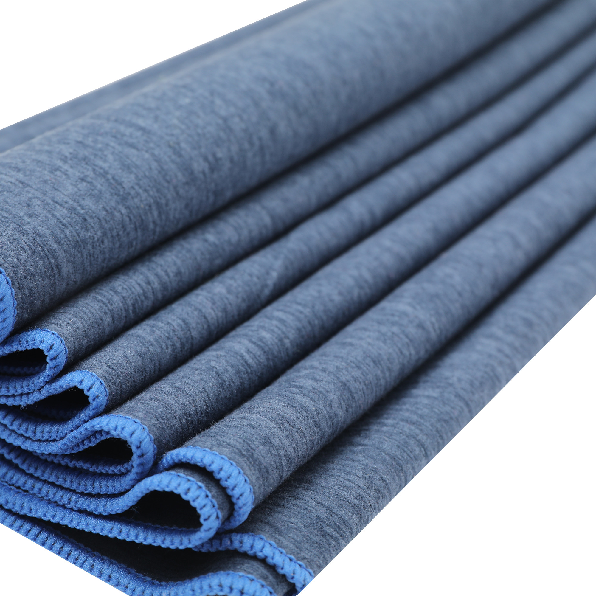 Solid Color Blue Quick Drying gym Microfiber Sports Towel Custom Print 40x80