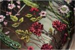 Stretch Multi Colored Floral Heavy Beaded Lace Fabric For Wedding Dress