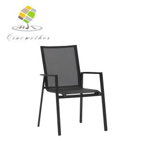 China Modern Design Patio Outdoor Furniture Garden Bistro Cafe Restaurant Dining Chair Aluminum Outdoor Chair for Modern Style factory