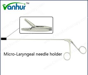 China Ent HD4019 Laryngoscopy Forceps Micro Laryngeal Needle Holder for Surgical Procedures factory