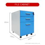 3 Drawers Mobile File Cabinets