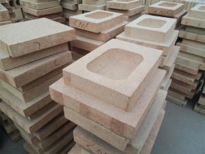 China Big Size High Density Refractory Fireclay Bricks Fire Brick Bath Bottom Block For Glass Furnace factory