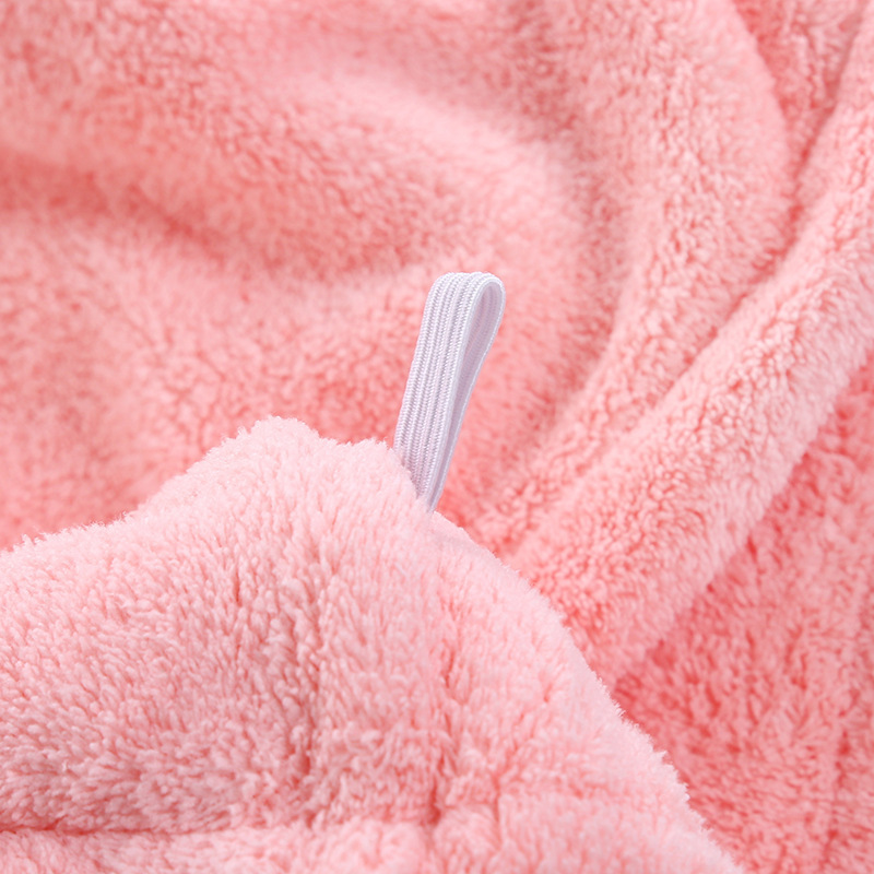 Custom Solid Color Hair Towel in Soft Absorbent Fabric for Quick-drying and Thickened