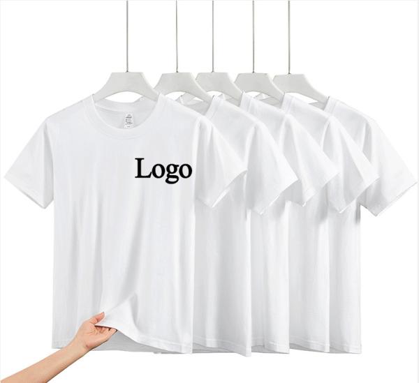 Thick Print 220 Gsm Blank Custom Bland Blank White T Shirts Bulk Casual Daily