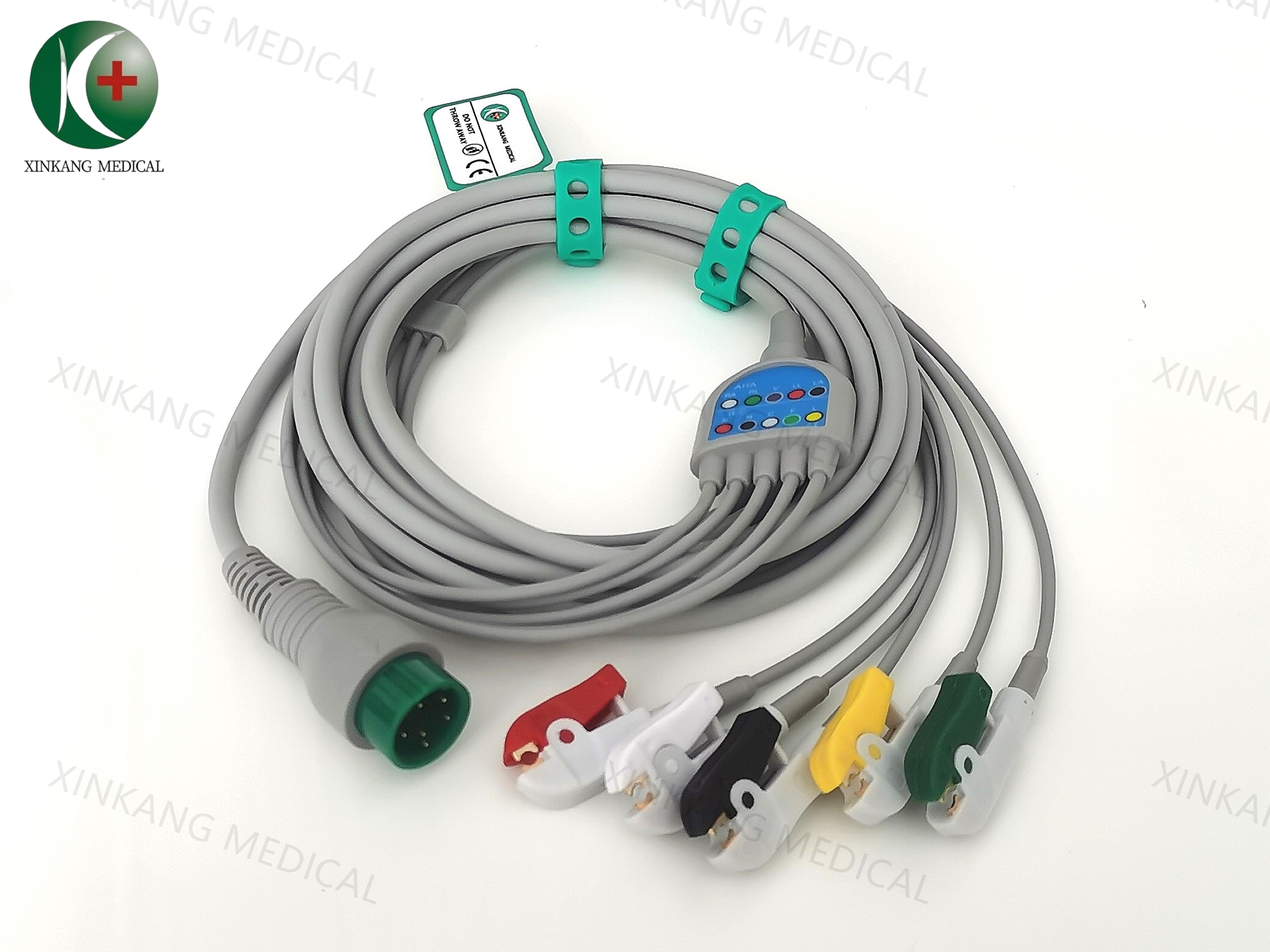 China Heart Monitor Electrodes ECG Cable for Professional Physiotherapy Equipments factory