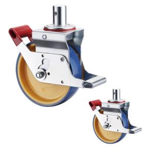 China 200mm 1540lbs Capacity Scaffolding Wheels With Steel Stem factory
