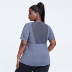 back mesh Women'S Plus Size Yoga Wear Ladies Oversized Gym T Shirt 180g