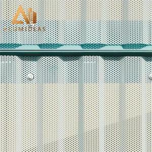 China Corrugated perforated aluminum panel factory