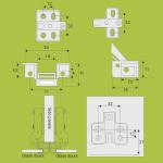 price list aluminum frame self closing hinge half-overlay