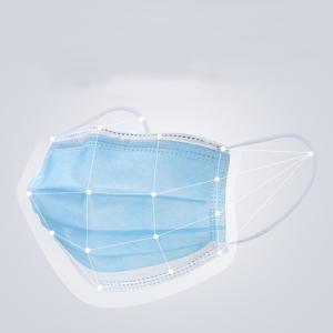 China Protective Disposable Non Woven Face Mask Three Layers Medical Hospital Room Cleaning factory