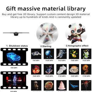 Contrast Ratio 1 1000000 42cm 3D Hologram Fan Display with High Resolution