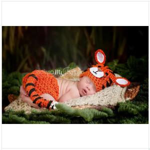 China tiger Baby Photography Prop Crochet Hats Animal Hat Cap animal beanie set costume factory
