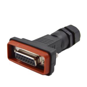 China 7A Industrial Ethernet Connector Waterproof IP67 15 Pin D SUB Connector factory