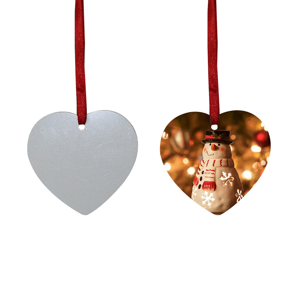 DIY Custom Double Sided Sublimation Aluminum Christmas Ornaments Sublimation Christmas Gifts Supply