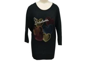 China Long Sleeve Womens Pullover Sweatshirt Ladies Casual Tops Singel Jersey Printting factory