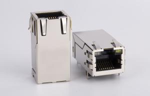 China Customized 10G RJ45 Connector 32.5mm Length With EMI Spring Protection factory