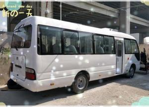 China 1HZ engine diesel Used TOYOTA coaster bus 30 seats 2016 cheap TOYOTA Bus optional col blue yellow golden factory