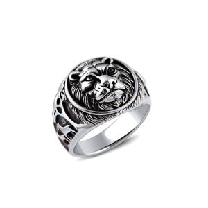 China Sterling Silver Lion Men Thailand Vintage Silver Ring (R6030805) factory