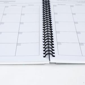 2024 Custom Printing Weekly Planner Spiral Binding Notebook with Pocket and