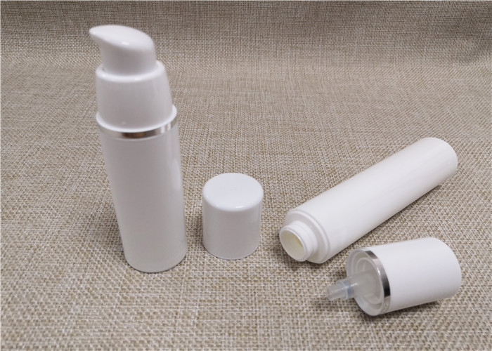 Airelss Acrylic Lotion Bottle Pure White Color No Dip Tube 30 / 50 / 80Ml