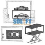 Custom Made 2500kgs Scissor Hydraulic Car Ramps Equipment