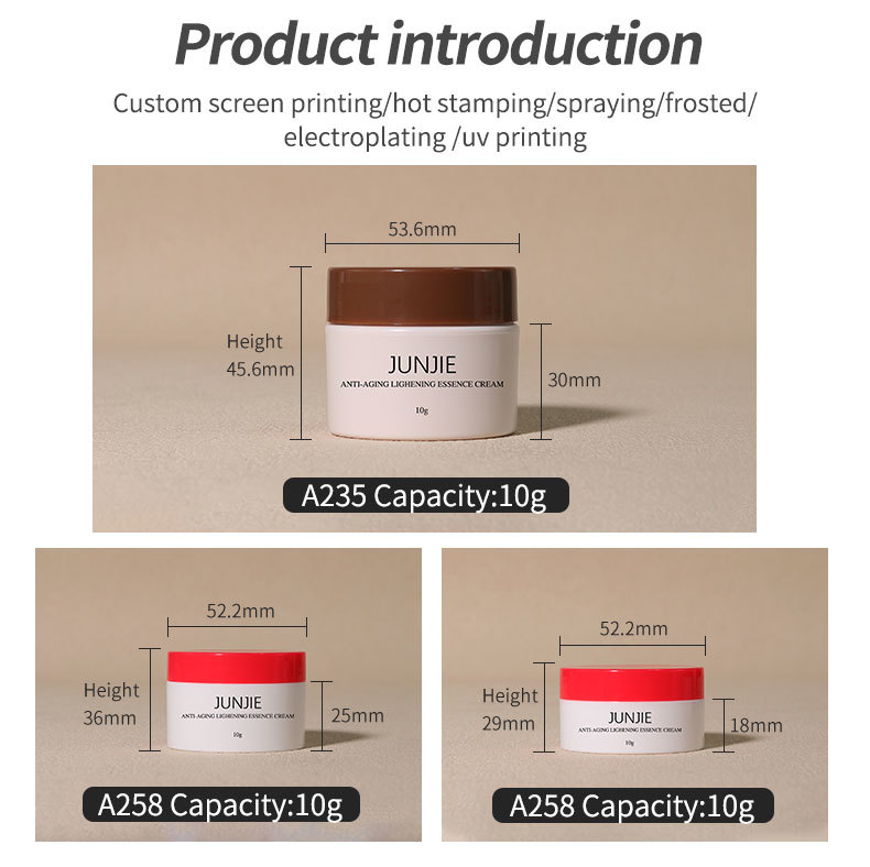 Luxury 10g PP Cream Jar High Quality Empty Mini Plastic Eye Cream Container Screw Top for Skincare Set Hot Cosmetic