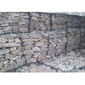Pvc Coated 2.0mm Gabion Mesh Basket 9 X 11cm Hexagonal Hole Weaving