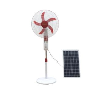 China Three Adjust Speed Solar Battery Fan Rechargeable With LED Light factory