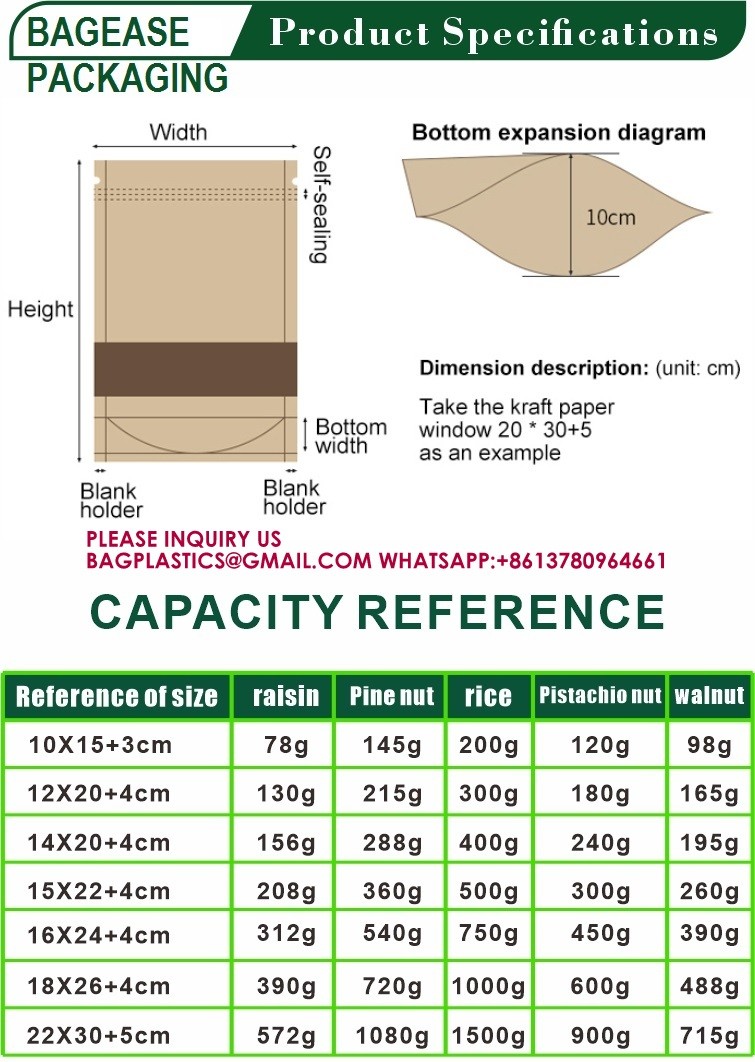 Candy Biscuits Nut Food Bag Reusable Tear-Off Stand Up Pouch Packaging Aluminum Foil Bag