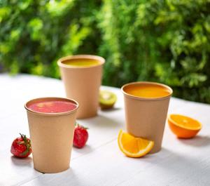 China Customized Design Microwavable Kraft Paper Cup Hot Paper Coffee Cups For Tea/Coffee/Soda factory