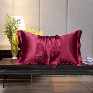 China Envelope Closure 2 Pack Silk Pillowcase Hair , SGS 16MM Silked Satin Pillow Sleeve factory