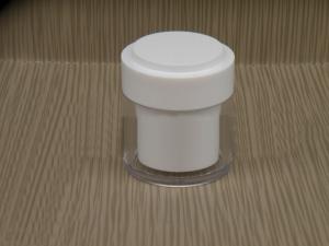 China 20G &amp; 20ML PS Double-deck Round Cosmetic Packaging/Cream Jar /Aluminum Jars With Screw Cap factory